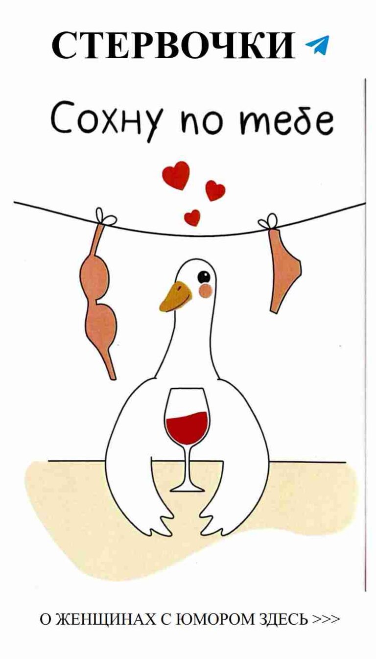 Утка с бокалом вина: воплощение женского юмора о любви