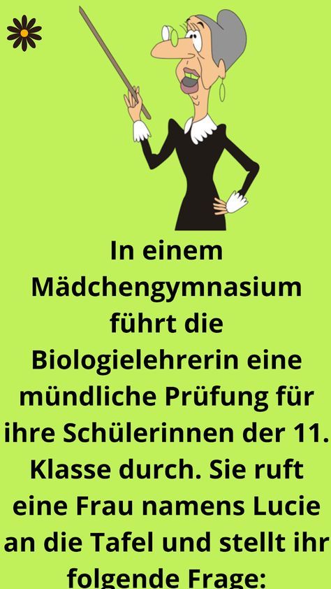 WITZ ÜBER MÜNDLICHE BIOLOGIEPRÜFUNG – witz des tages