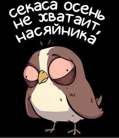 стикер воробушек роботяга