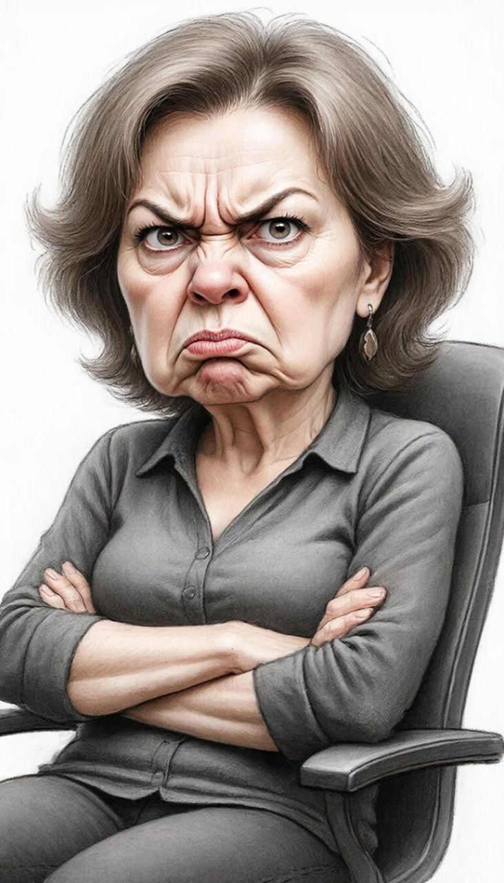 недовольная дама
