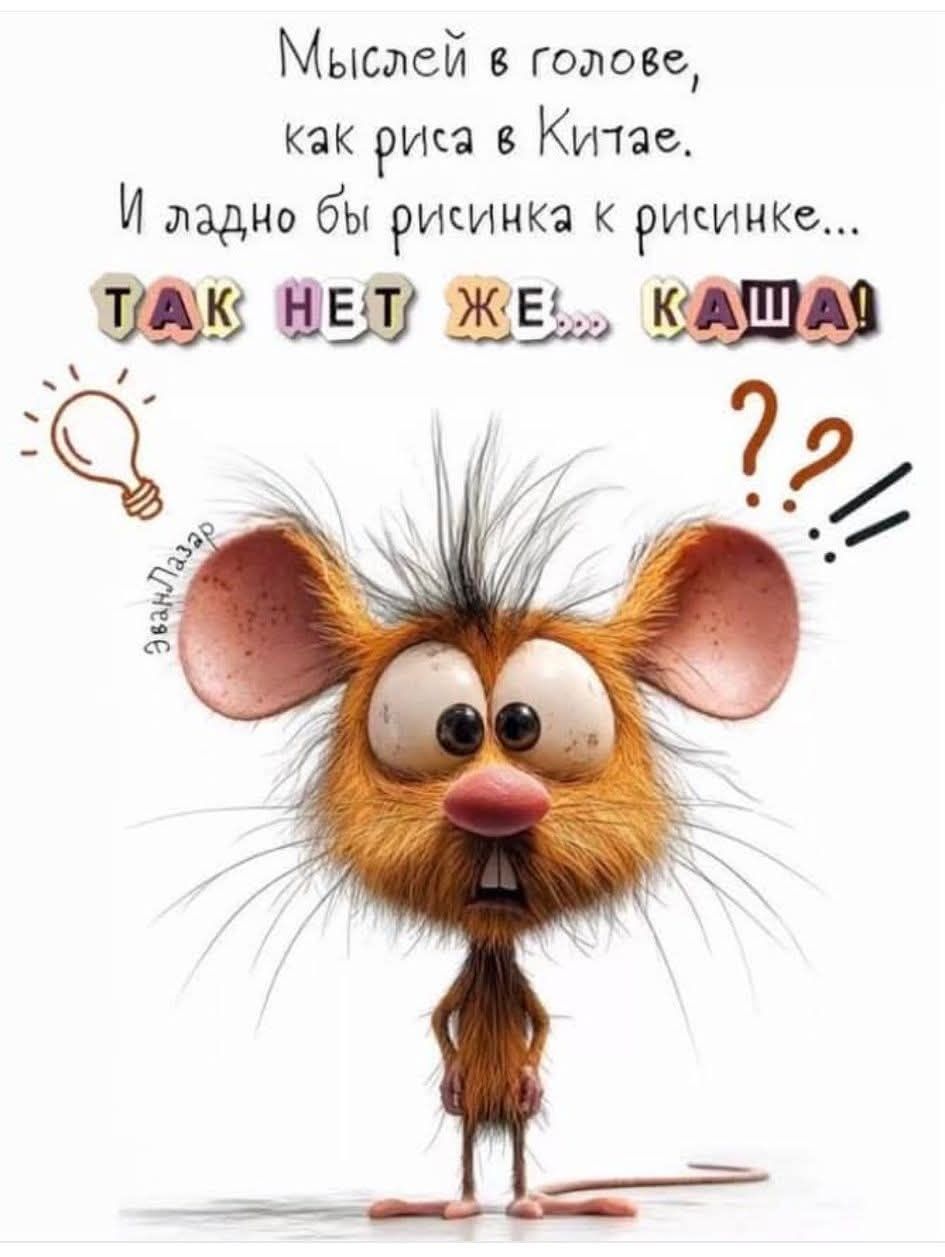 Мыслей в голове, как риса в Китае…/юмор