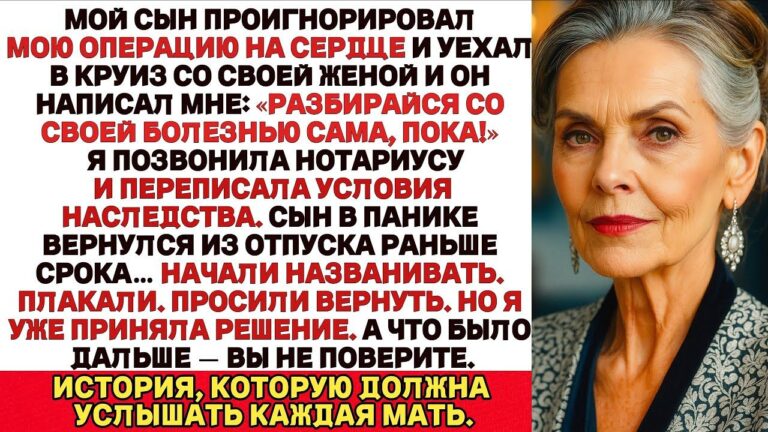Мой сын проигнорировал мою операцию на сердце и уехал в круиз со своей женой – И тогда я…