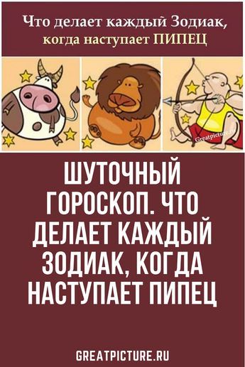 Шуточный гороскоп. Что делает каждый Зодиак, когда наступает пипец